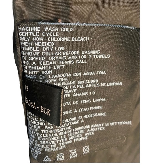 Nine West black puffer down jacket size large $ - Picture 7 of 7